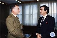 Visita de cumprimentos ao Secretário de Estado da Defesa Nacional do presidente  da Comissão Espanhola à Conferência  dos Estados Maiores Peninsulares, GEN José António Romero Ales.