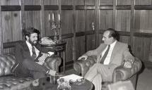 Visita do ministro da Cultura, Lucas Pires, ao chefe do Estado Maior General das Forças Armadas (CEMGFA), general Melo Egídio.
